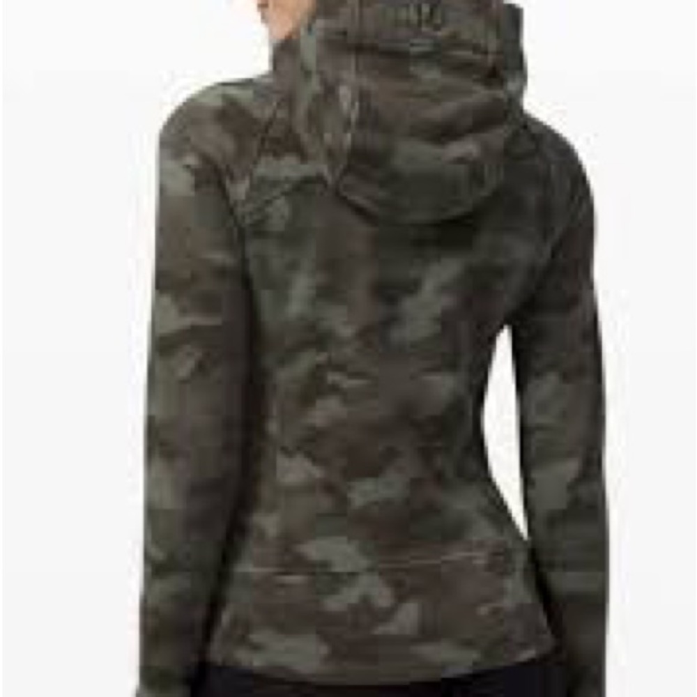 lululemon athletica Scuba Hoodie US8 Green Camouflage - Picture 2 of 9